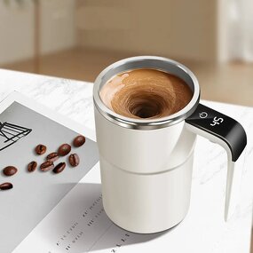 Electric Coffee Cup - Intelligent Temperature Control Magnetic Automatic Stirring Milkshake Cup