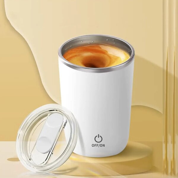 Magnetic Coffee Cup - Rechargeable Stainless Steel Electric Stirring Car Hotel USB Power