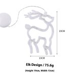 LED Christmas Light - IP44 Waterproof Elk Bell Window Suction Cup Battery-Powered Holiday