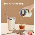 Rechargeable Stirring Cup - New Portable Stainless Steel Magnetic Electric Coffee Mixing