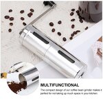 Manual Ceramic Coffee Maker - Mini Portable Stainless Steel Pepper Grinder Adjustable Bean