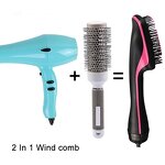 3-in-1 Hair Dryer Volumizer - Professional Women One-Step Straightening Curling Hot Air