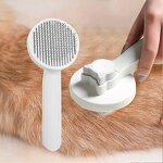 Pet Grooming Brush - Automatic Hair Remover Dog Cat Comb Pet Hair Removal Accessory Tool