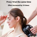 10 Heads Massage Gun - 2025 Professional Portable Full Body Deep Tissue 9 Speed Levels
