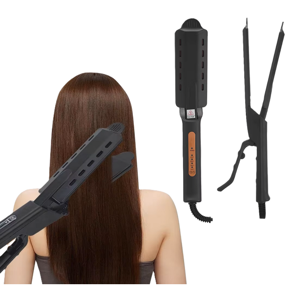 Hair Straightener Curler - Cross-border Large Panel Tourmaline Ceramic Dual-Purpose Tool