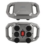 Heating Massage Gun - Deep Tissue 6 Heads 9 Levels Dual Handle Back Waist Leg Percussion