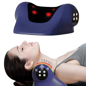 C-Curve Neck Massager - Infrared Hot Compress Multi-Gear Heating Vibration Cervical Pillow