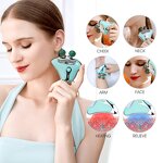 Facial Eye Massager - Portable Intelligent Lifting Hot Compress Jade Powder Crystal Scraper