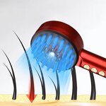 Electric Scalp Comb - Organic Red Blue Light EMS Essential Oil Guide Hair Growth Anti-Loss
