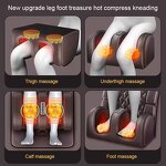 Shiatsu Massage Pad - Electric Deep Tissue Kneading Heat Back Full-Body Chair Cushion