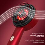 Red Light Scalp Massager - Hair Care Comb Rotating Silicone Kneading Medicating Generator