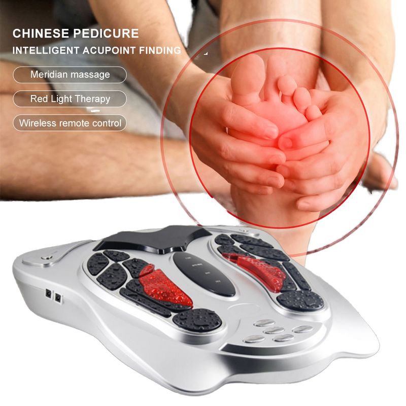 Shiatsu Foot Massager - Intelligent EMS Therapy Microcurrent Electric Tens Hot Stone Pad