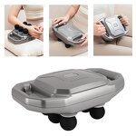 Heating Massage Gun - Deep Tissue 6 Heads 9 Levels Dual Handle Back Waist Leg Percussion