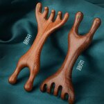 Wood Therapy Comb - Wholesale Multifunctional Lice Gold Silk Green Sandalwood Meridian