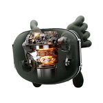 N7 Silicone Neck Massager - Shiatsu Bionic Kneading Heating Simulated Hand Sharp Shell