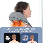 6D Shiatsu Massager - Electric Cordless Neck Shoulder Back Leg Waist Targeted Relief