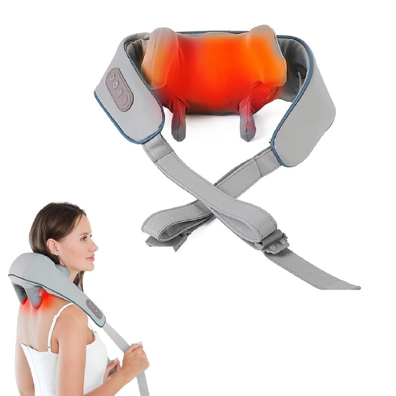 6D Shiatsu Massager - Electric Cordless Neck Shoulder Back Leg Waist Targeted Relief