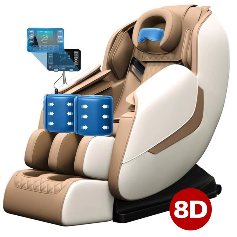 Massage Chair Manufacturer - 2024 Hot Selling Luxury Beige 8D Shiatsu Full Body Zero Gravity