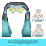 Neck Shoulder Massager - 2025 16 Rounds Rolls Kneading Massage Pillow Relief Tool
