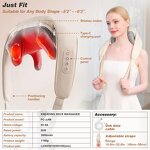 3D Kneading Neck Massager - 2025 Upgraded Hands Free Portable Shoulder Pain Relief