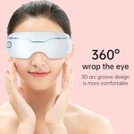 Heated Eye Mask - New Tech Warm Care Vibration Heat Compress Eye Relief Tool