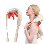 3D Kneading Neck Massager - 2025 Upgraded Hands Free Portable Shoulder Pain Relief