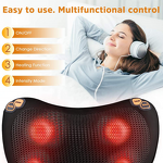 3D Shiatsu Pillow - 2025 CE Rechargeable Wireless Car Body Vibrating Kneading