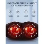 Shiatsu Neck Massager - Portable Travel Heat Smart Shoulder Back Pain Relief Support