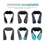 EMS Neck Massager - Double Roller 6wheel Acupoints Shoulder Back Relaxer Tool