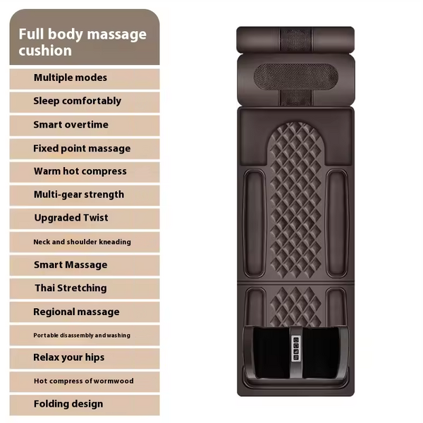 Shiatsu Massage Cushion - 2025 New Full Body Vibrate Memory Foam Mattress Foot Massager