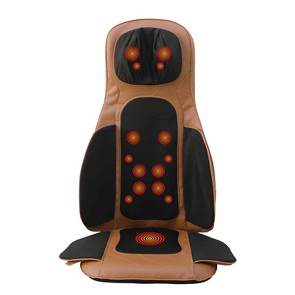 Shiatsu Chair Pad - Neck Back Heat Compression Full Body Seat Massager Cushion