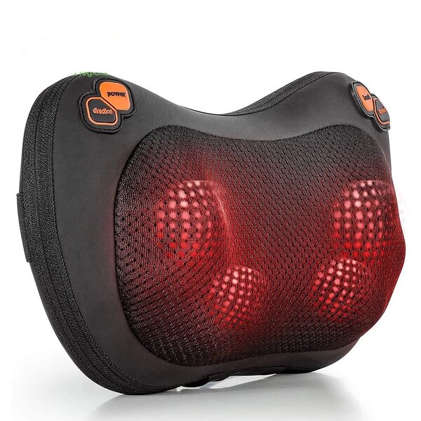 3D Shiatsu Pillow - 2025 CE Rechargeable Wireless Car Body Vibrating Kneading
