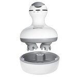 3D Scalp Massager - Waterproof Rechargeable Wireless 4 Head Vibrating Aluminum