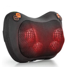 3D Shiatsu Massage Pillow - 2025 CE Rechargeable Wireless Car Body Vibrating Kneading