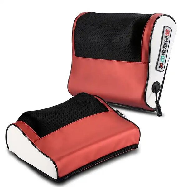 Car Home Back Massager - New Design Shiastu Vibrating Heating Electric Pillow Tool