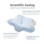 Memory Foam Cervical Pillow - Ergonomic Orthopedic Removable Cover Massage Neck Pain Relief