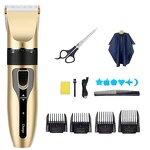 Men's Grooming Trimmer Set - Shaver Shears Low Noise Rechargeable Cordless Quiet Clipper