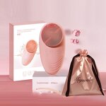 Silicone Facial Cleansing Brush - Portable Waterproof 5 Speed Vibrating Deep Cleansing