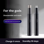 Nose Hair Trimmer - Rechargeable Stainless Steel Detachable Washable Blade Men Women