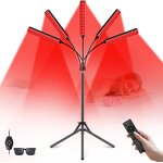 Red Infrared Therapy Device - 5 Heads with Stand 660nm&850nm Full Body Face Muscle