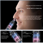 Nose Hair Trimmer - Rechargeable Stainless Steel Detachable Washable Blade Men Women