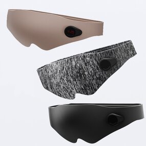 3D Eye Massager - 2025 New Smart Lightproof Sleep Mask Timer Vibration Travel Battery