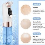 Small Bubble Blackhead Remover - Electric Micro LCD USB-C 5 Suction Heads Home Nose