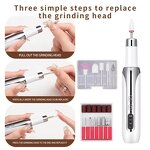 Rechargeable Nail Drill - Professional 15000rpm Strong Electrical Nail File Polisher