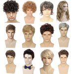 Baseball Cap Wigs - High Quality Custom Short Straight Curly Black Brown Synthetic Bob