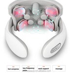 Smart Electric Neck Massager - 6 Mode EMS Microcurrent Pulse Heating Muscle Pain Relief