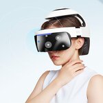 Smart Head Therapy Helmet - 360 Air Pressure Hot Compress Vibration 4-Speed Eye Massage