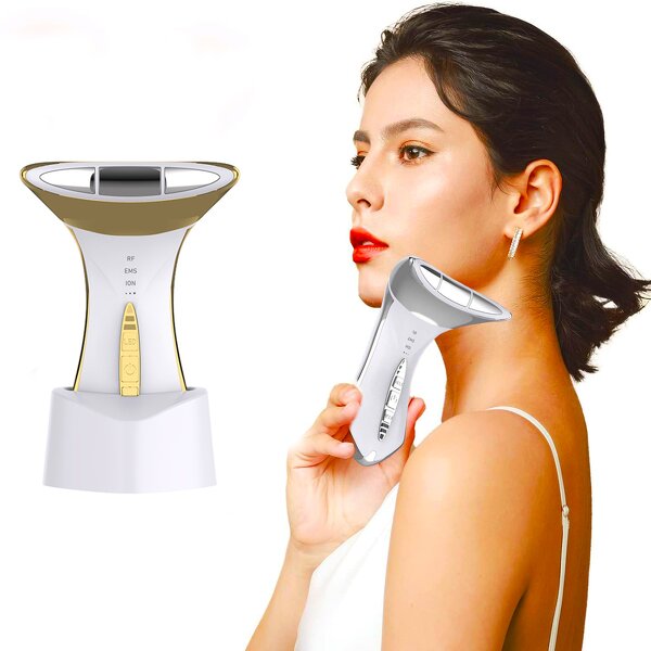 RF EMS Facial Massager - Home Use Red Light LED Photon Anti-Aging Face Neck Lifting