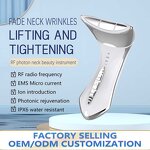 RF EMS Facial Massager - Home Use Red Light LED Photon Anti-Aging Face Neck Lifting