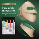 3D LED Face Mask - New Full Face Photon Rejuvenation Red Light Whitening Silicone